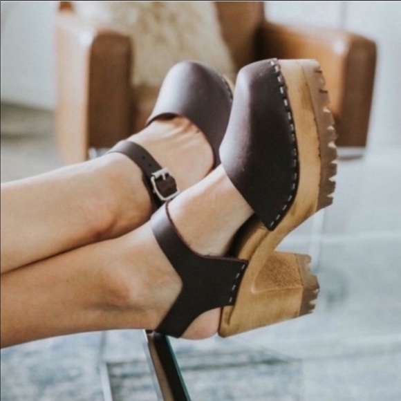 MIA Shoes - MIA Abba Clog Sandals black Brown Size wooden 39 US 9